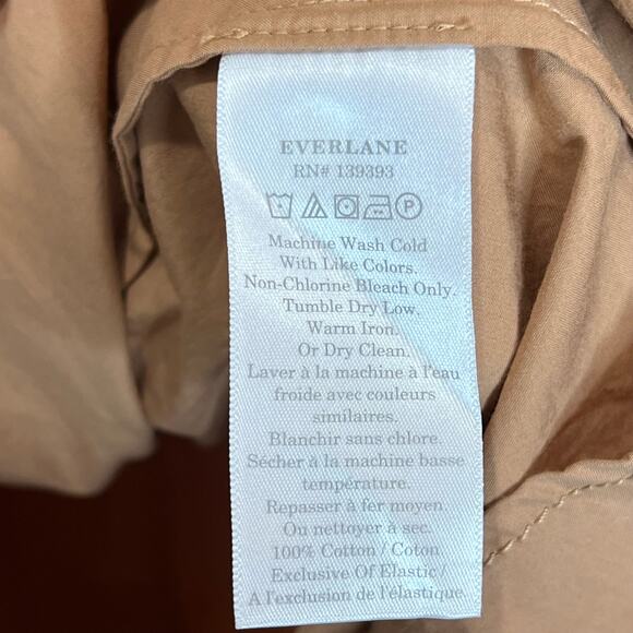 Everlane The Poplin Tiered Midi Dress Carmel Women's XS NWT V-Neck - Picture 9 of 10